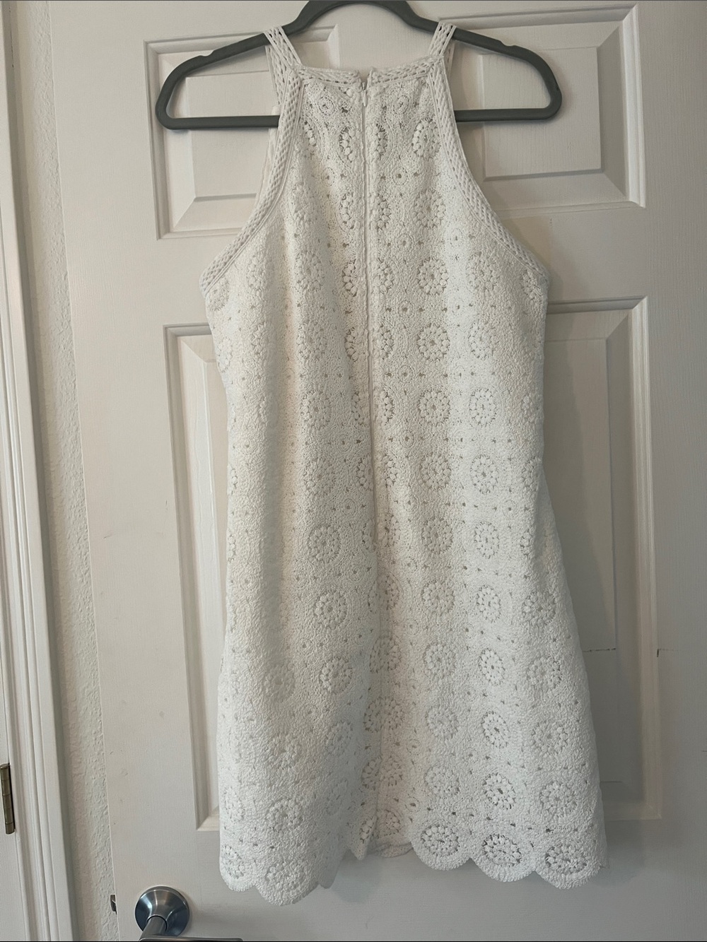 NWOT LOFT White Crochet Halter Dress - Picture 3 of 3